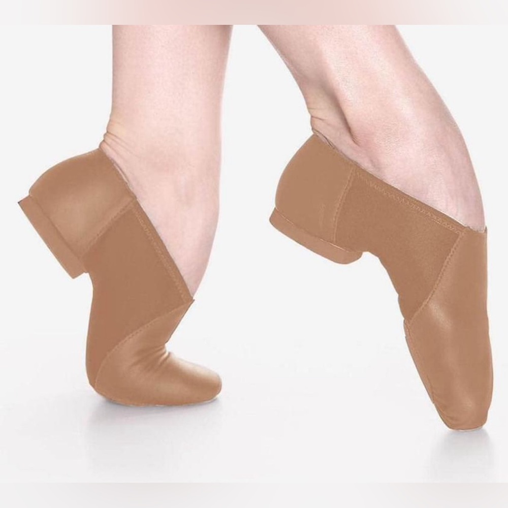 So Danca Size 8 JZ-45A Caramel Leather Jazz Shoes w/ Suede Sole